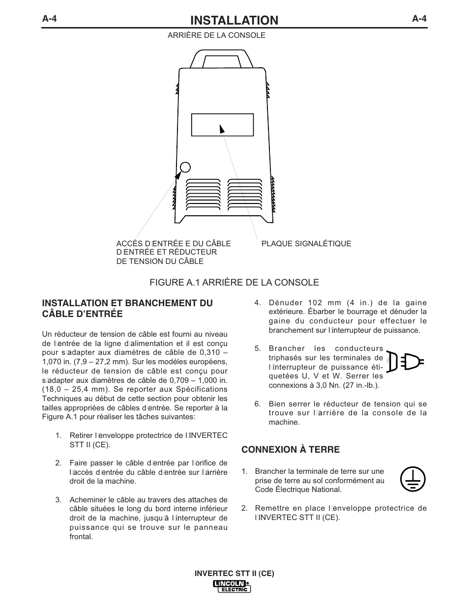 Installation | Lincoln Electric IM904 INVERTEC STT II User Manual | Page 11 / 35