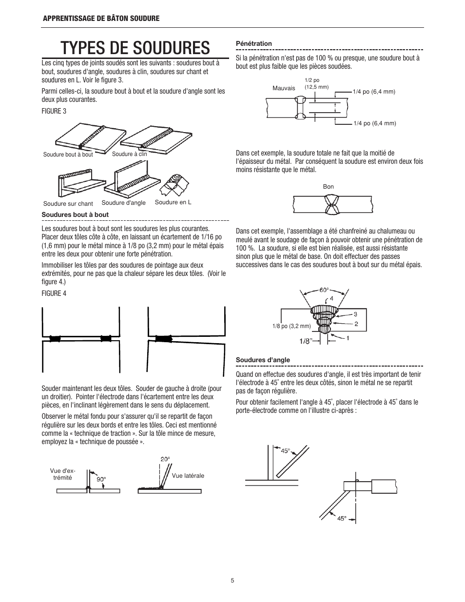 Types de soudures | Lincoln Electric LTW2 LEARNING TO STICK WELD User Manual | Page 31 / 36