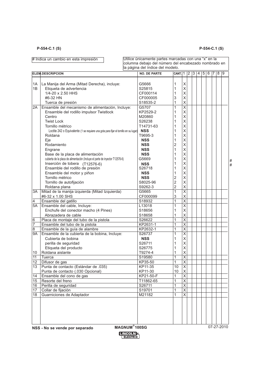 Lincoln Electric IMt913 MAGNUM 100SG SPOOL GUN User Manual | Page 114 / 118
