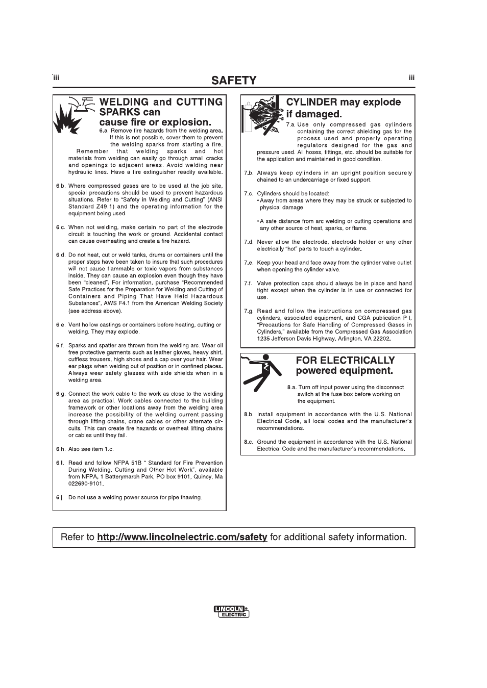 Lincoln Electric IMt913 MAGNUM 100SG SPOOL GUN User Manual | Page 4 / 118