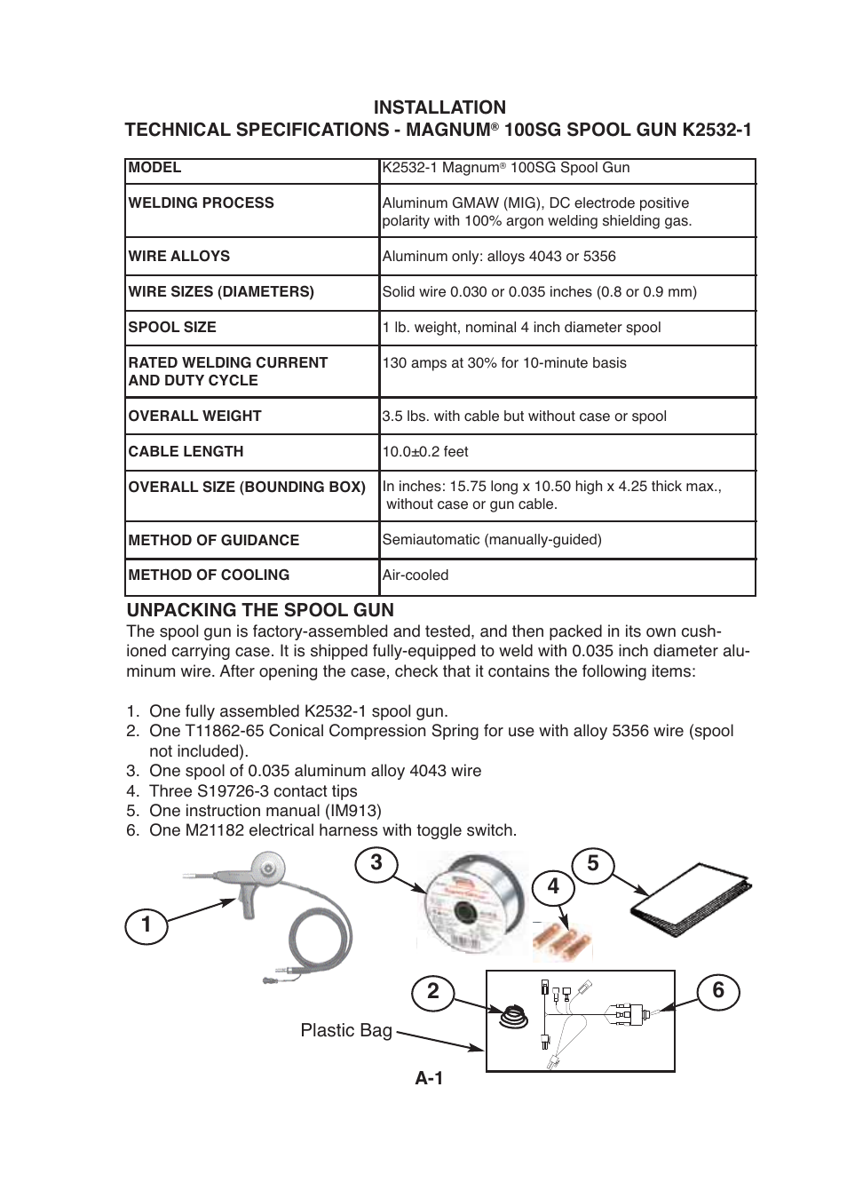 Lincoln Electric IMt913 MAGNUM 100SG SPOOL GUN User Manual | Page 9 / 118