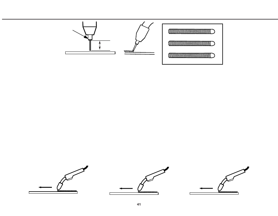 Welding techniques for gmaw (mig) process, Técnicas de soldadura para el proceso gmaw (mig), Techniques de soudage pour le procédé gmaw (mig) | Lincoln Electric IMt552 MIG-PAK 15 User Manual | Page 41 / 64