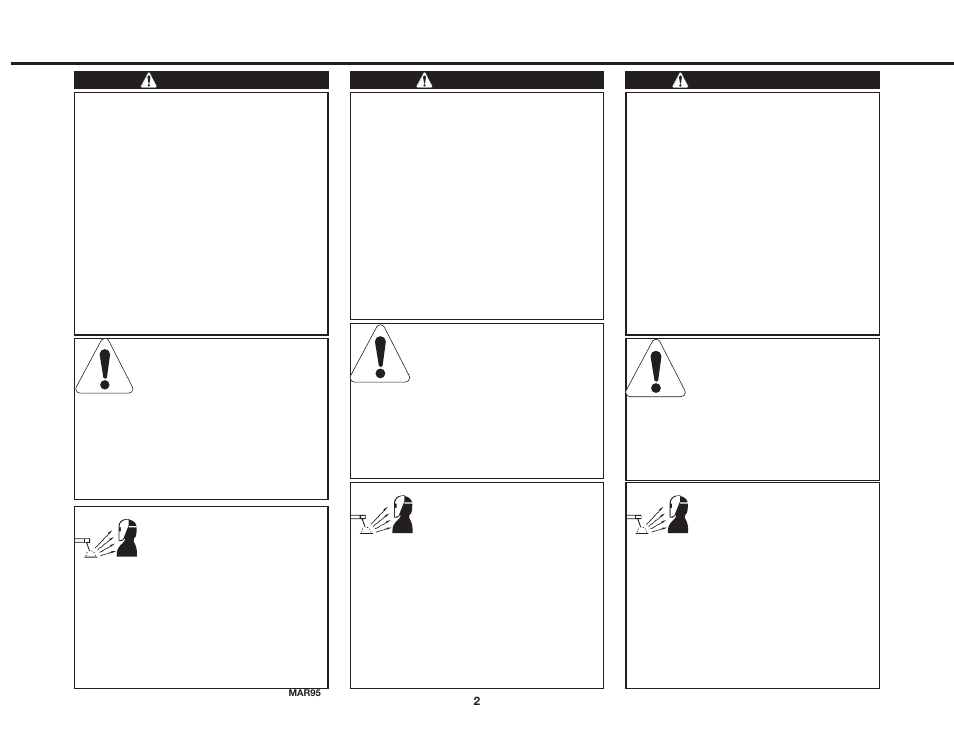 Safety, Seguridad, Sécurité | Warning arc rays can burn, For electrically powered equipment, Advertencia, Avertissement, Los rayos del arco pueden quemar, Para equipos electricos, Le rayonnement de l'arc peut brûler | Lincoln Electric IMt793 MIG-PAK 15 User Manual | Page 2 / 44