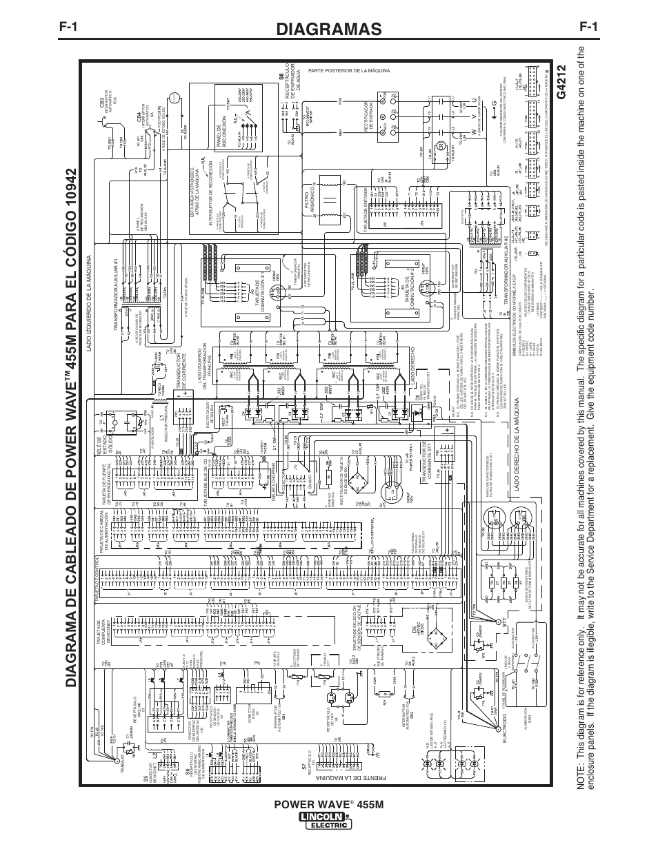 Diagramas, Power wave, 455m | Lincoln Electric IM762 POWER WAVE 455M User Manual | Page 35 / 44