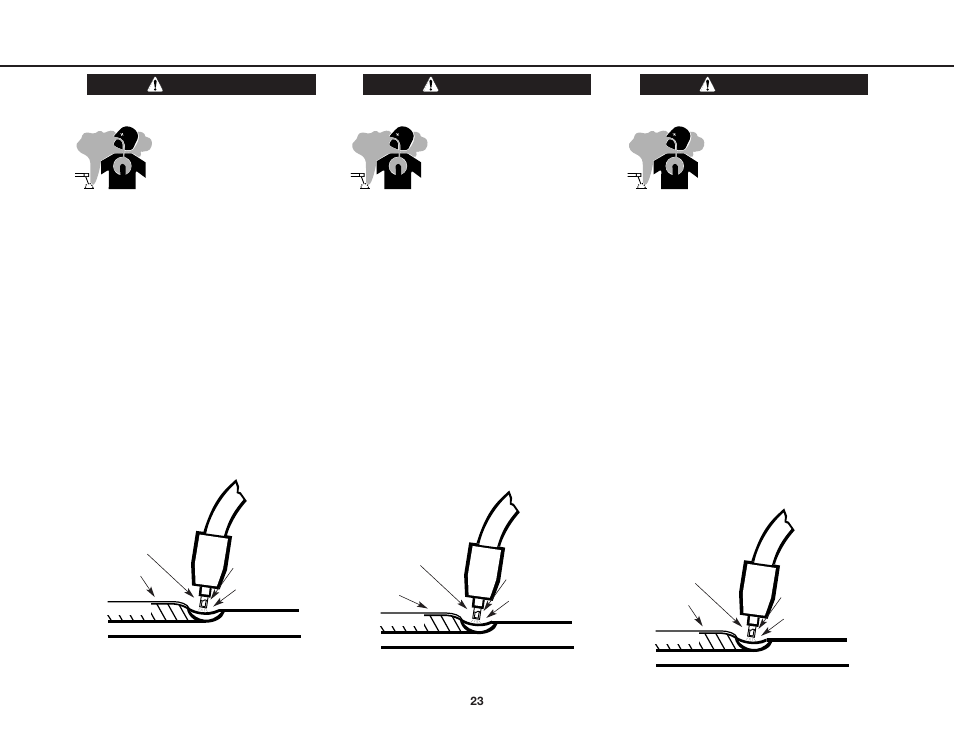 The self-shielded fcaw (flux core) welding arc, Operation, Operación fonctionnement | L'arc de soudage fcaw (flux core) autoprotégé | Lincoln Electric IM739 PRO-Core 100 User Manual | Page 23 / 52