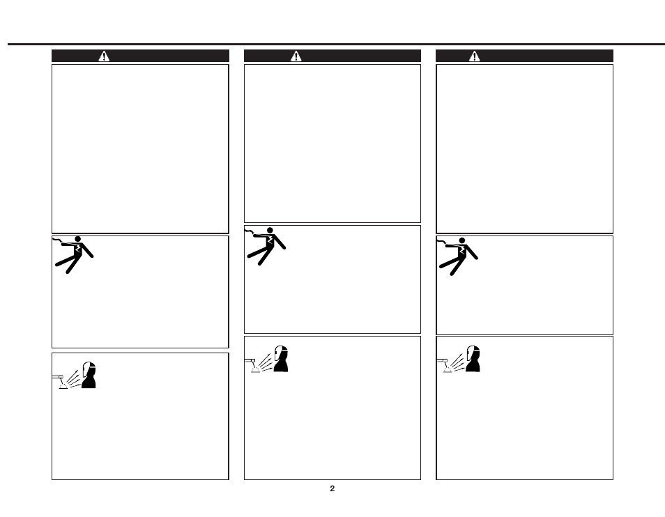 Safety, Seguridad, Sécurité | Warning arc rays can burn, For electrically powered equipment, Advertencia, Avertissement, Los rayos del arco pueden quemar, Para equipos electricos, Le rayonnement de l'arc peut brûler | Lincoln Electric IM781 PRO-Core 100 User Manual | Page 2 / 36