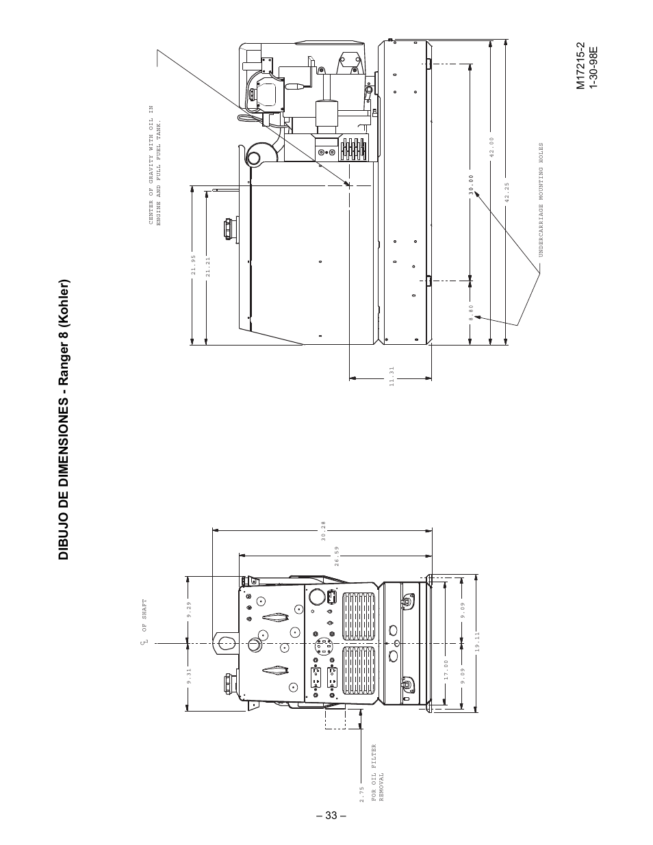 Dib ujo de dimensiones - rang er 8 (k ohler) | Lincoln Electric IM510 RANGER 8 User Manual | Page 35 / 40