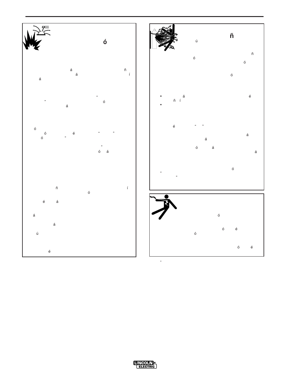Seguridad, Para equipos electricos, El cilindro puede explotar si se da ñ a | Lincoln Electric IM568 SAM-650 PERKINS DIESEL User Manual | Page 3 / 42