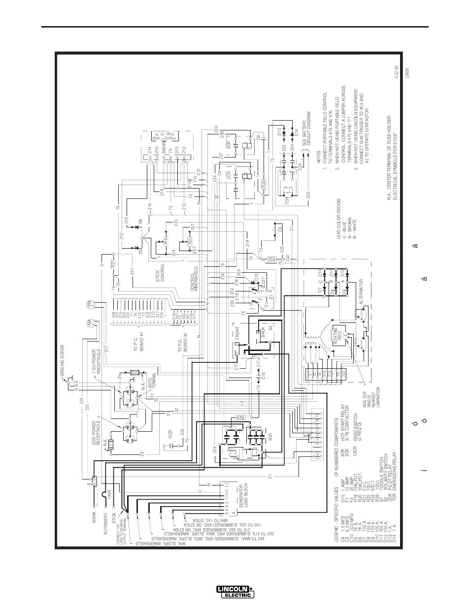 Diagramas de cableado, Dia grama de cableado de la ma q uina sam650 | Lincoln Electric IM568 SAM-650 PERKINS DIESEL User Manual | Page 33 / 42