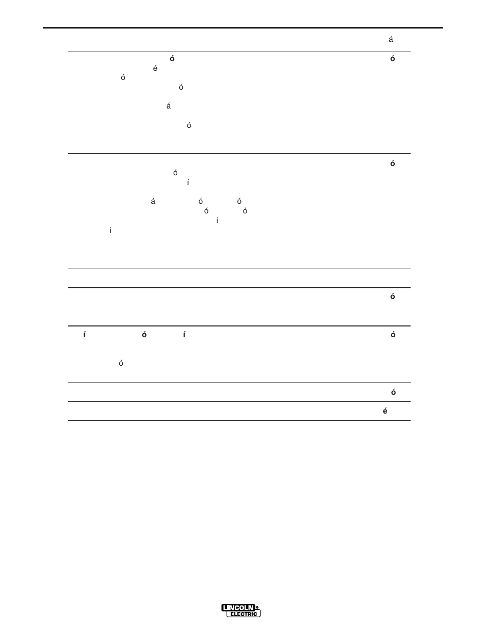 Indice | Lincoln Electric IM568 SAM-650 PERKINS DIESEL User Manual | Page 7 / 42