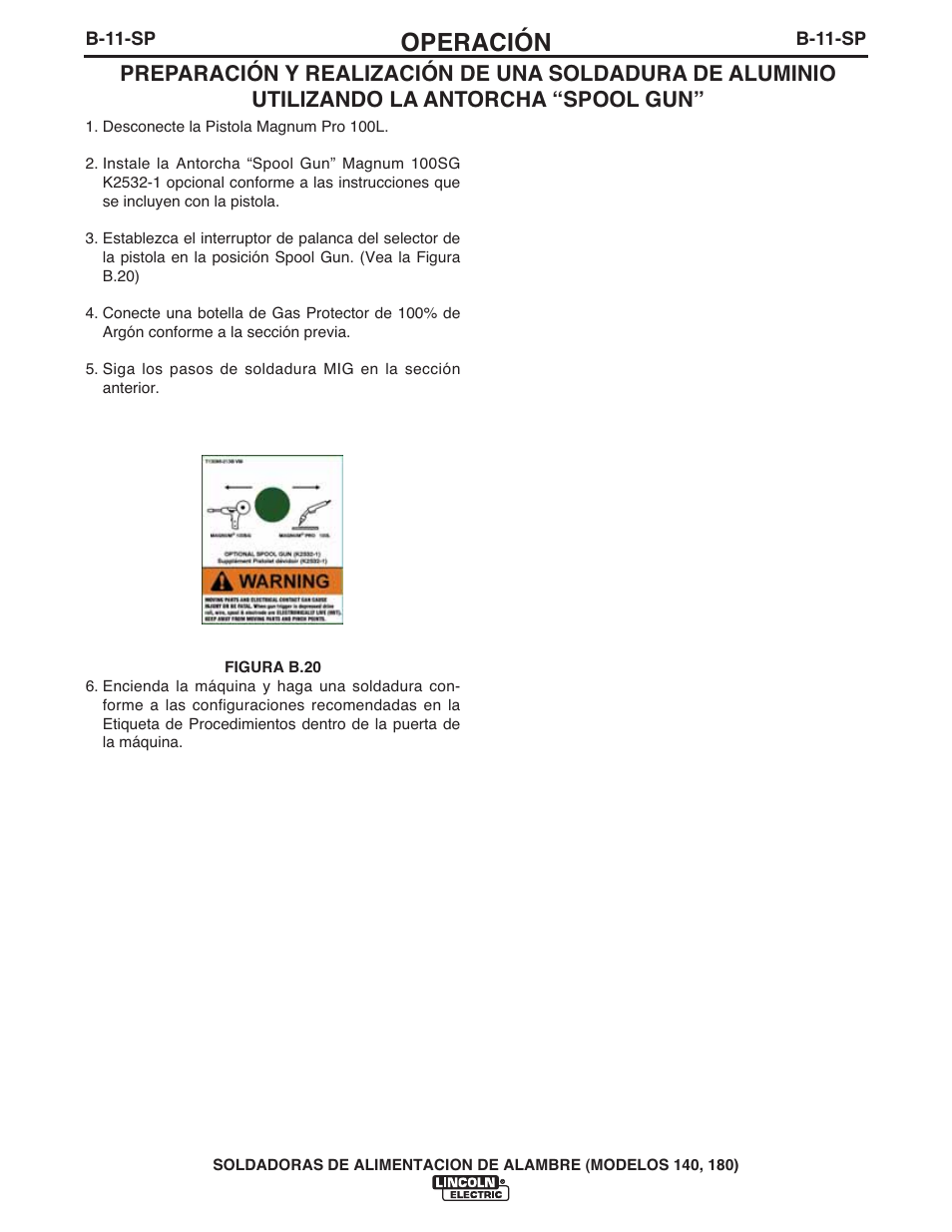 Operación | Lincoln Electric IMt10100 WIRE FEEDER WELDER 140_180 User Manual | Page 50 / 96