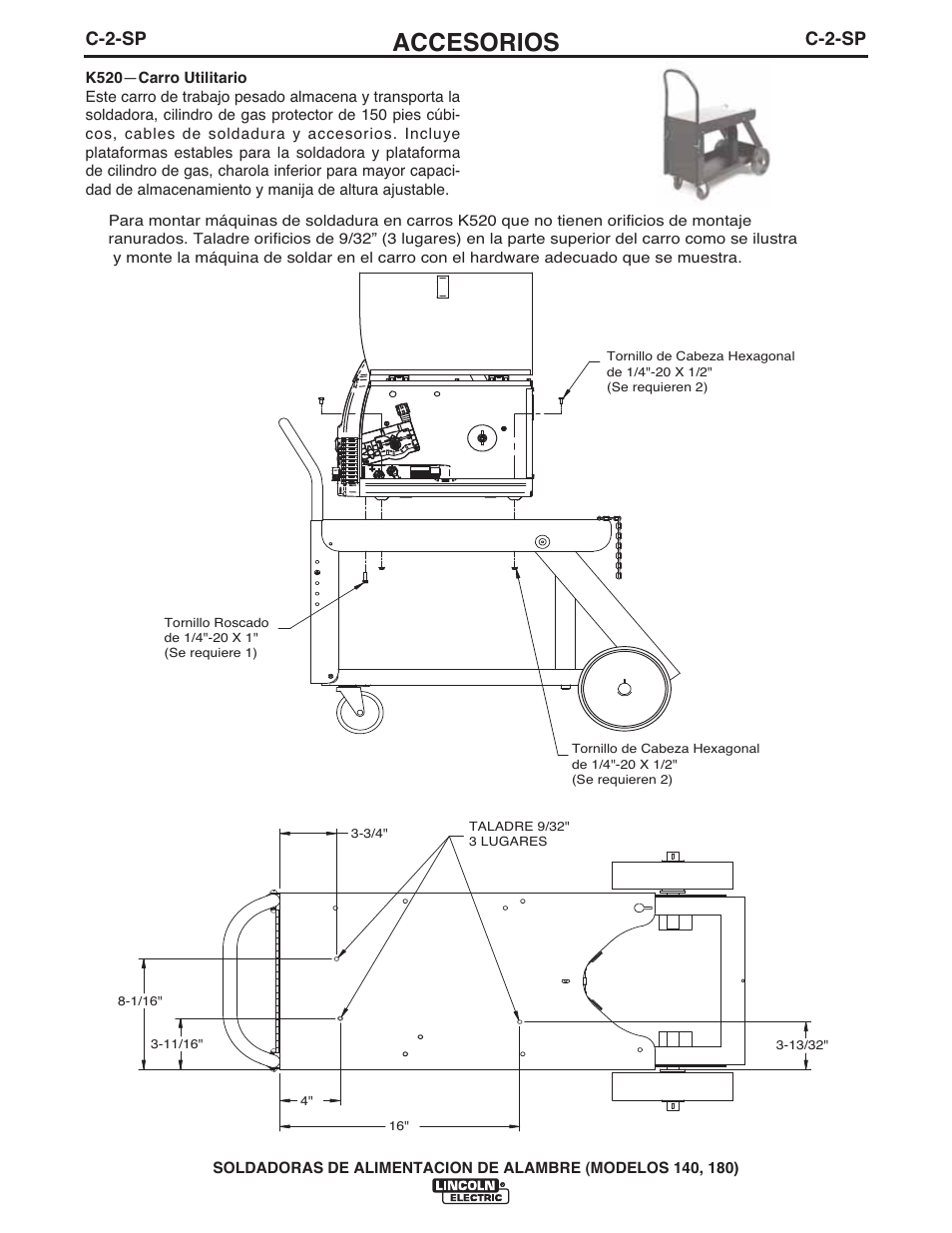 Accesorios, C-2-sp | Lincoln Electric IMt10100 WIRE FEEDER WELDER 140_180 User Manual | Page 52 / 96