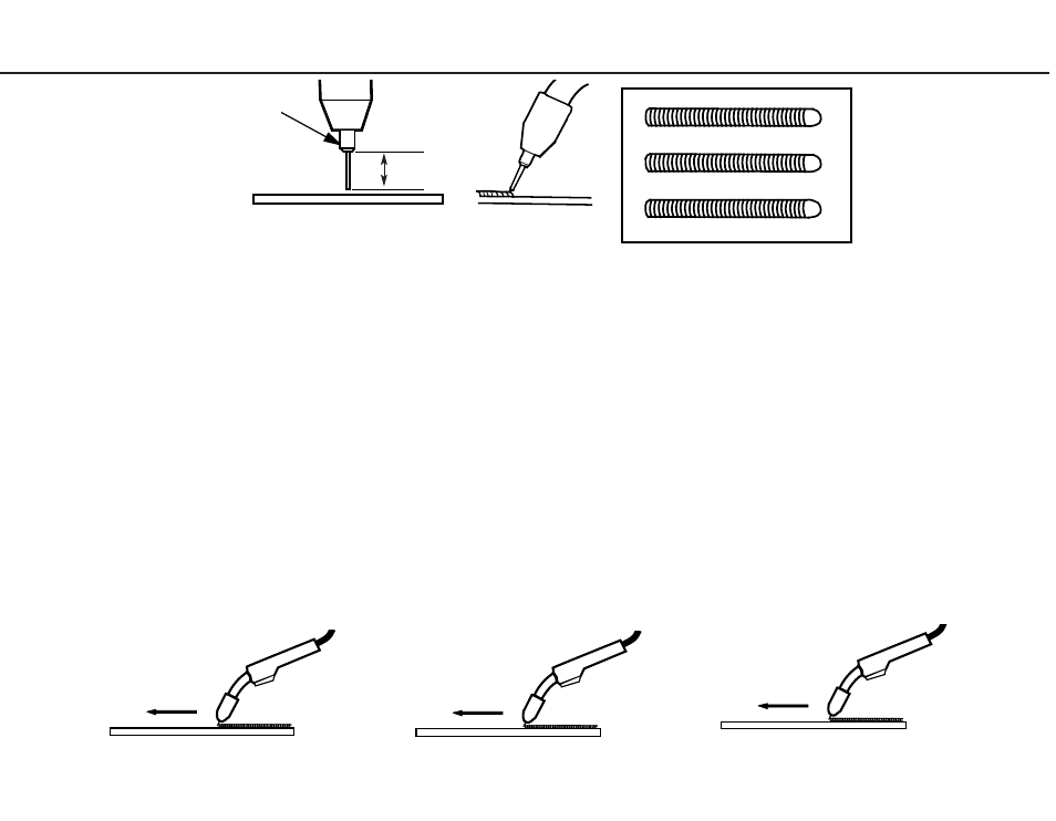 Welding techniques for the gmaw (mig) process, Techniques de soudage pour le procédé gmaw (mig), Operation | Técnicas de soldadura para el proceso gmaw (mig), Operación fonctionnement | Lincoln Electric IMT538 WELD-PAK 155 User Manual | Page 33 / 52