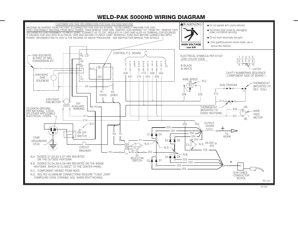 Weld-pak 5000hd wiring diagram | Lincoln Electric IMT760 WELD-PAK 5000 HD User Manual | Page 47 / 52