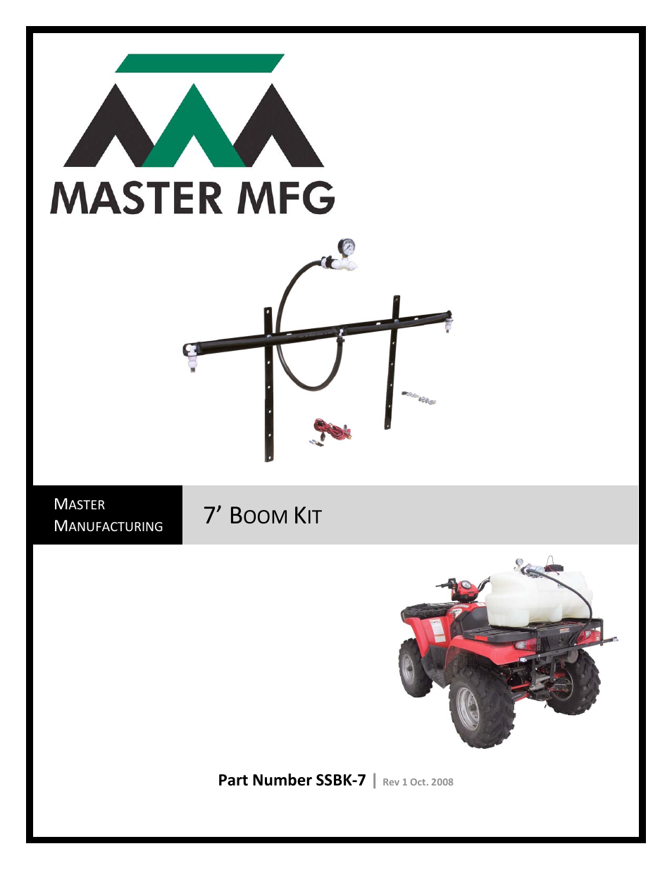 Master Manufacturing 7 Boom Kit User Manual | 8 pages