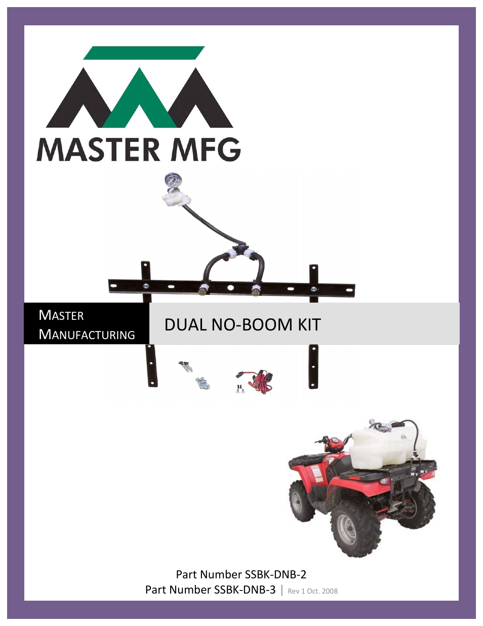 Master Manufacturing DUAL NO-Boom Kit User Manual | 7 pages