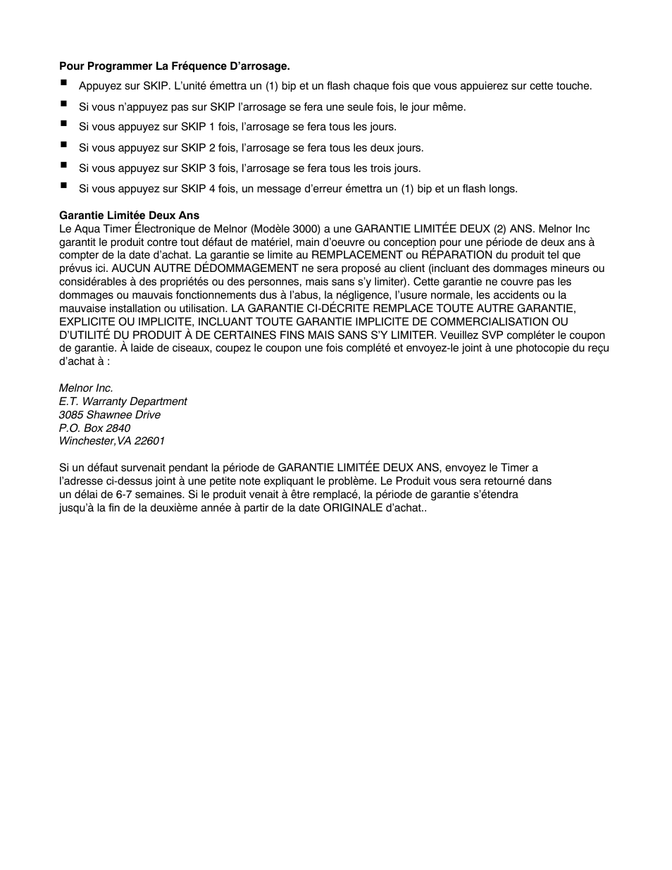 Melnor 3000 User Manual | Page 4 / 6