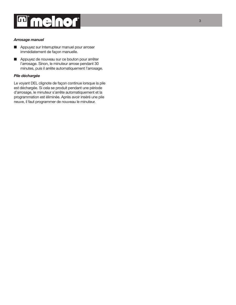 Melnor 3012 - Original User Manual | Page 3 / 3