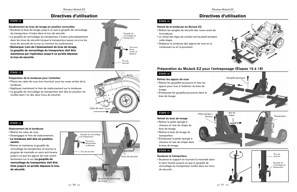 Directives d’utilisation | MoJack EZ User Manual | Page 26 / 29