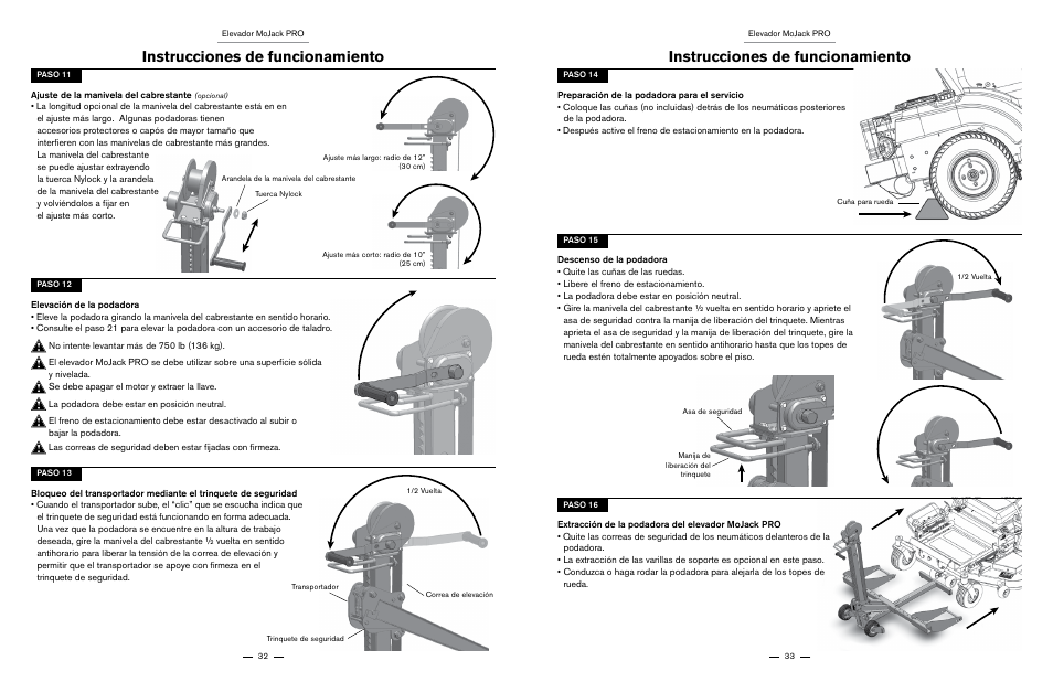 Instrucciones de funcionamiento | MoJack PRO User Manual | Page 17 / 29