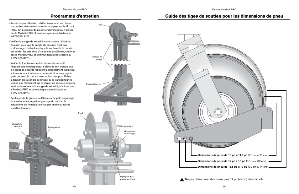 Programme d’entretien | MoJack PRO User Manual | Page 28 / 29