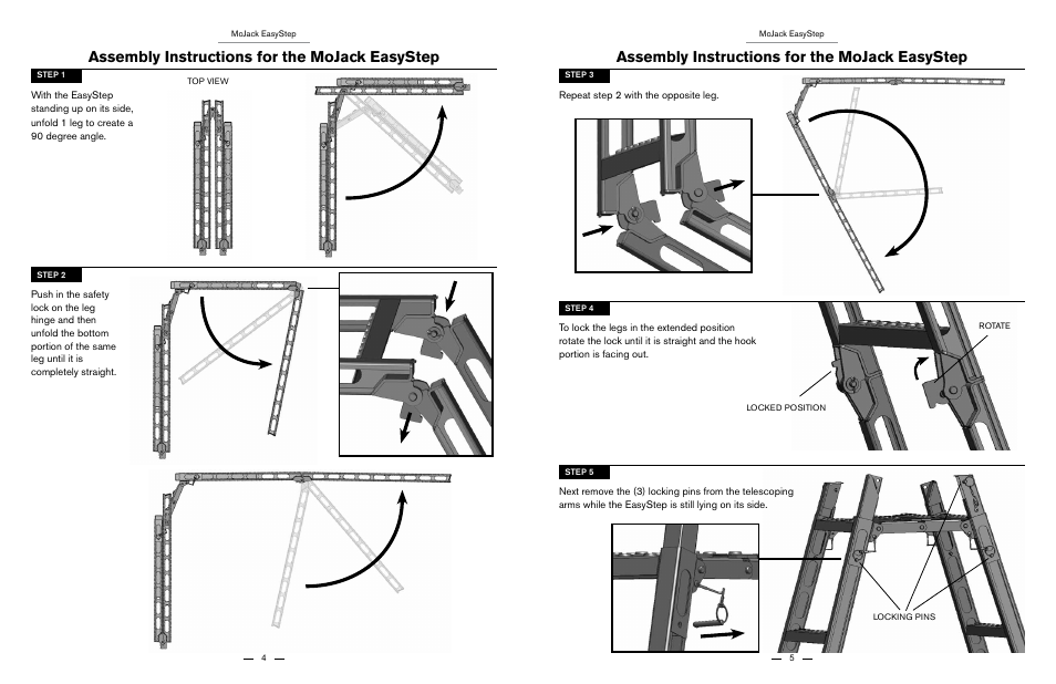 Assembly instructions for the mojack easystep | MoJack EasyStep by MoJack User Manual | Page 3 / 11