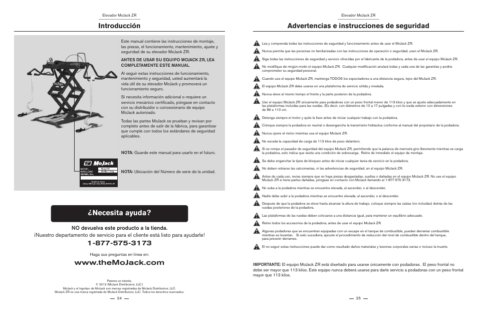 Necesita ayuda, Introducción | MoJack ZR User Manual | Page 13 / 19