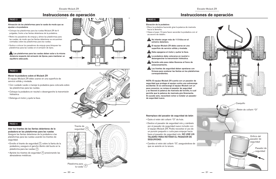 Instrucciones de operación | MoJack ZR User Manual | Page 16 / 19