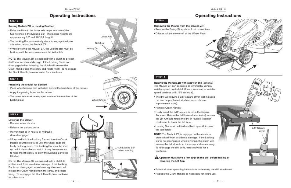 Operating instructions | MoJack ZR User Manual | Page 6 / 19