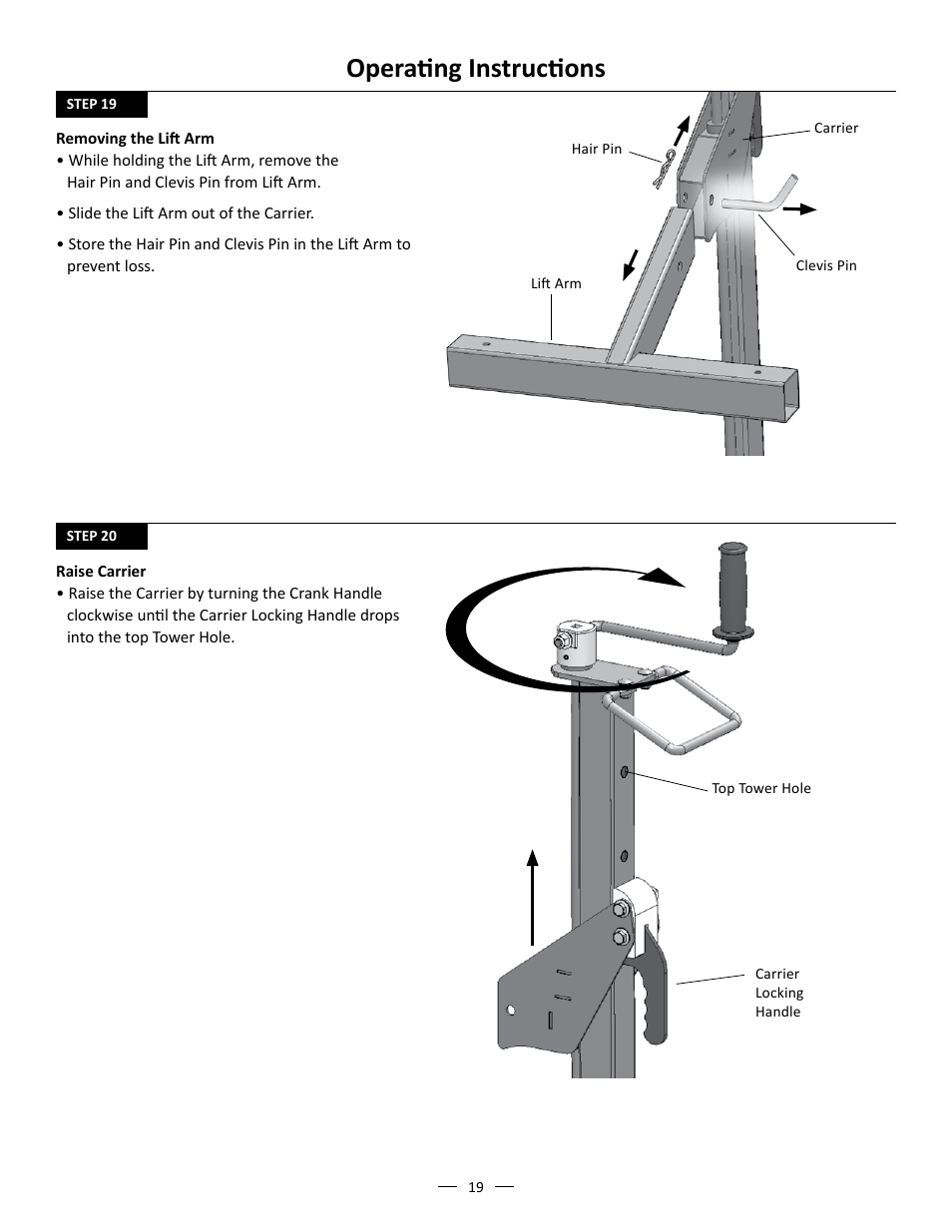 Operating instructions | MoJack John Deere XD Lift User Manual | Page 19 / 24