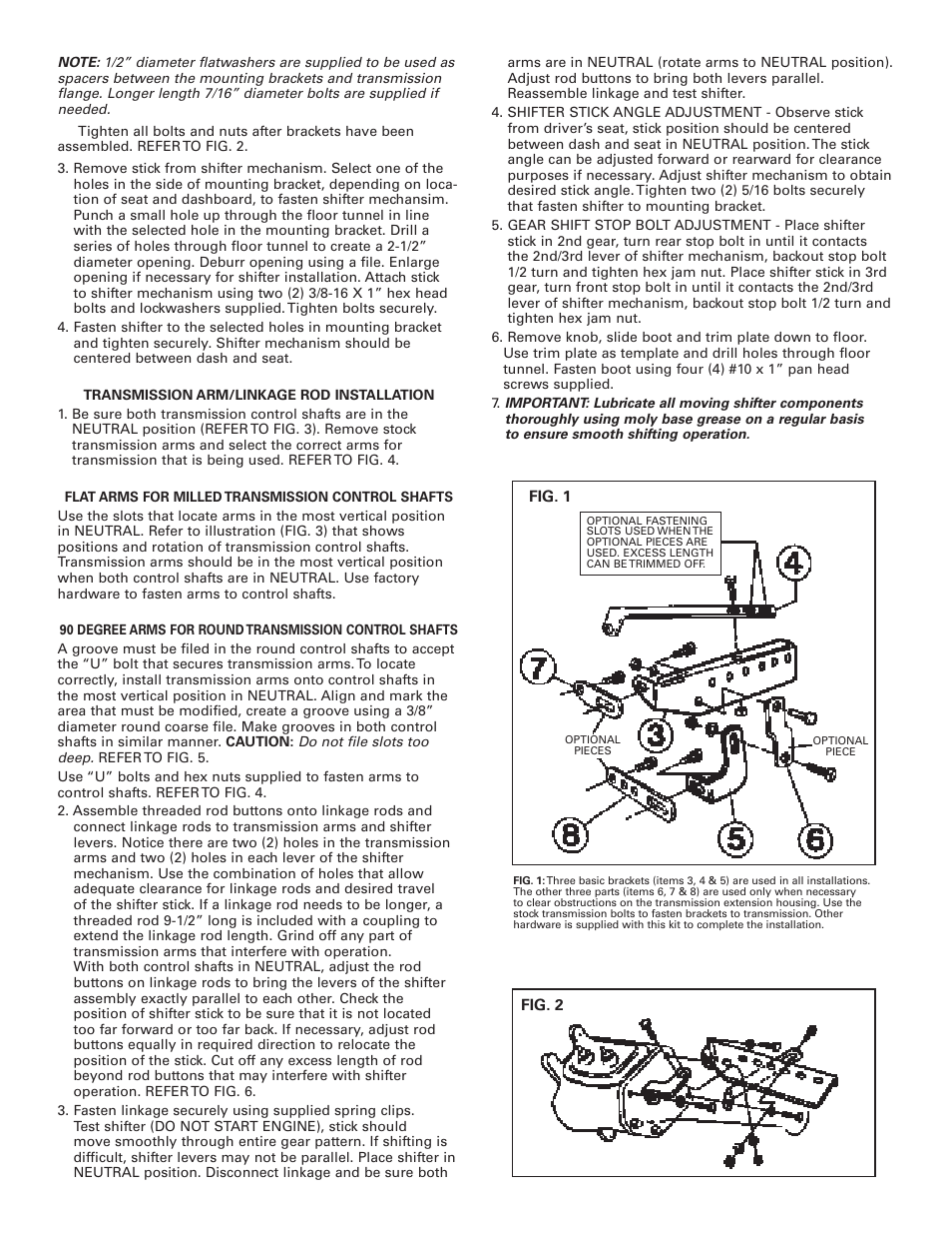 Mr. Gasket 7667 Floor Shifter Conversion: 3-Speed User Manual | Page 2 / 4