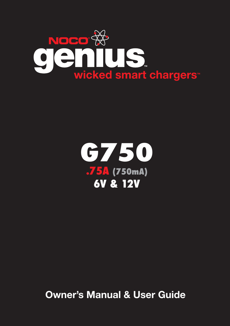 NOCO Genius G750 User Manual | 40 pages