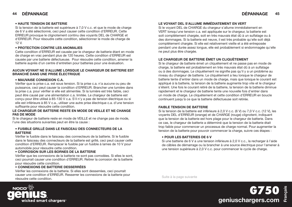 G750 | NOCO Genius G750 User Manual | Page 24 / 40