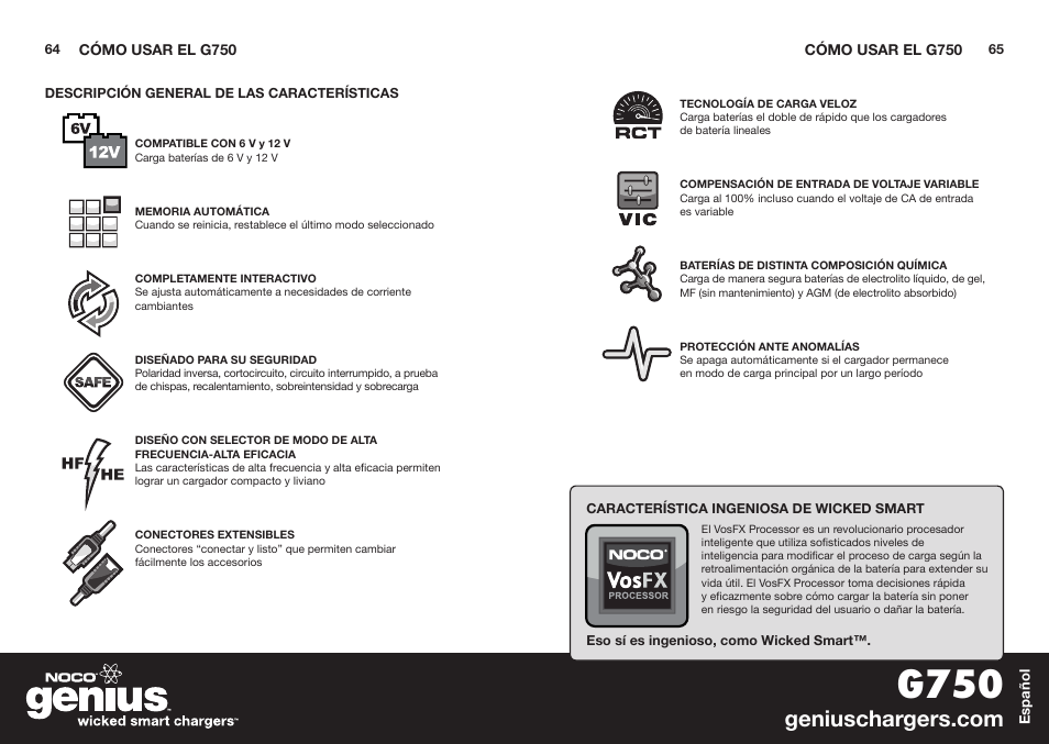 G750 | NOCO Genius G750 User Manual | Page 34 / 40