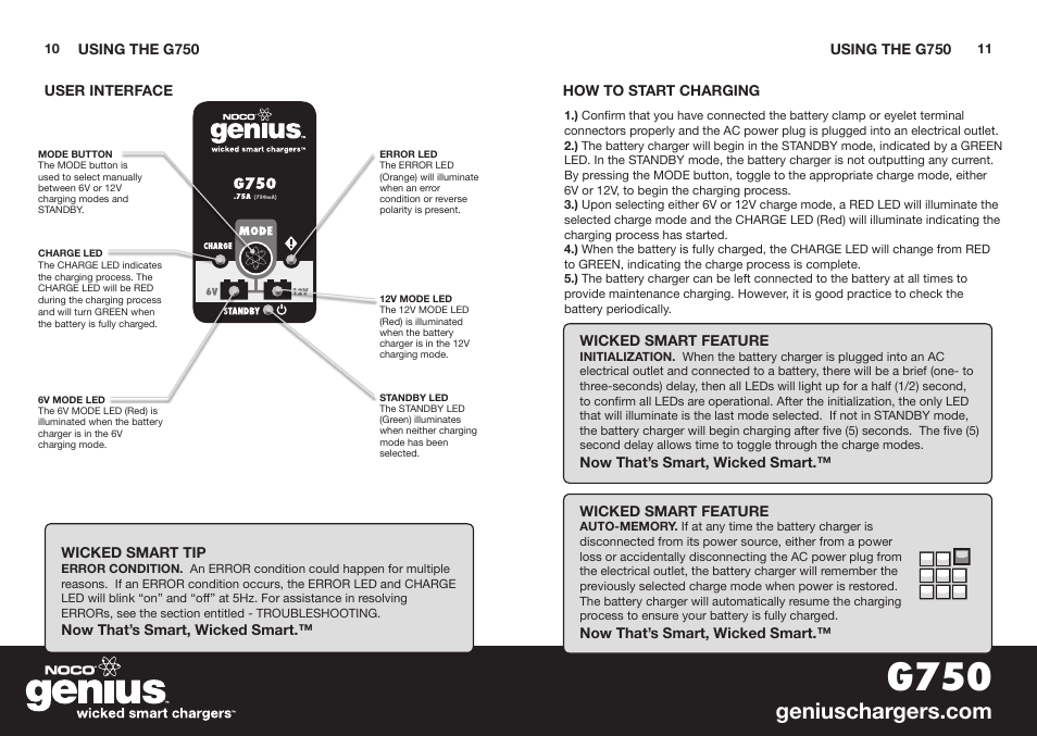 G750 | NOCO Genius G750 User Manual | Page 7 / 40