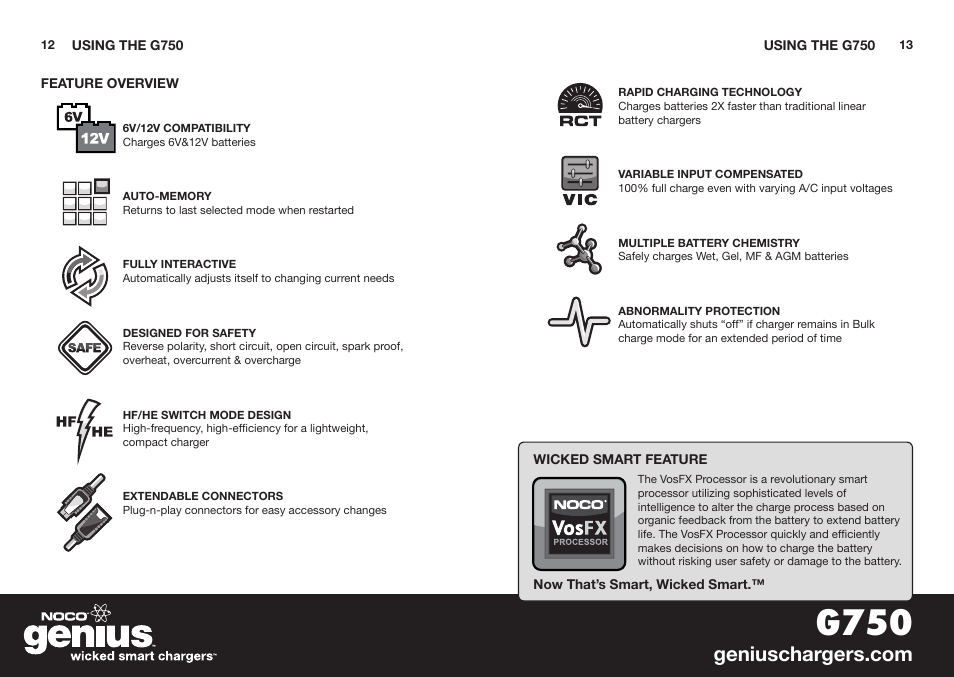 G750 | NOCO Genius G750 User Manual | Page 8 / 40