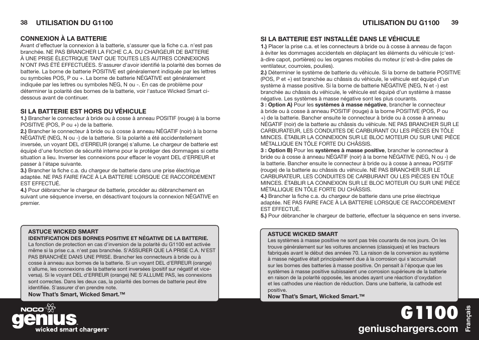 G1100 | NOCO Genius G1100 User Manual | Page 21 / 44
