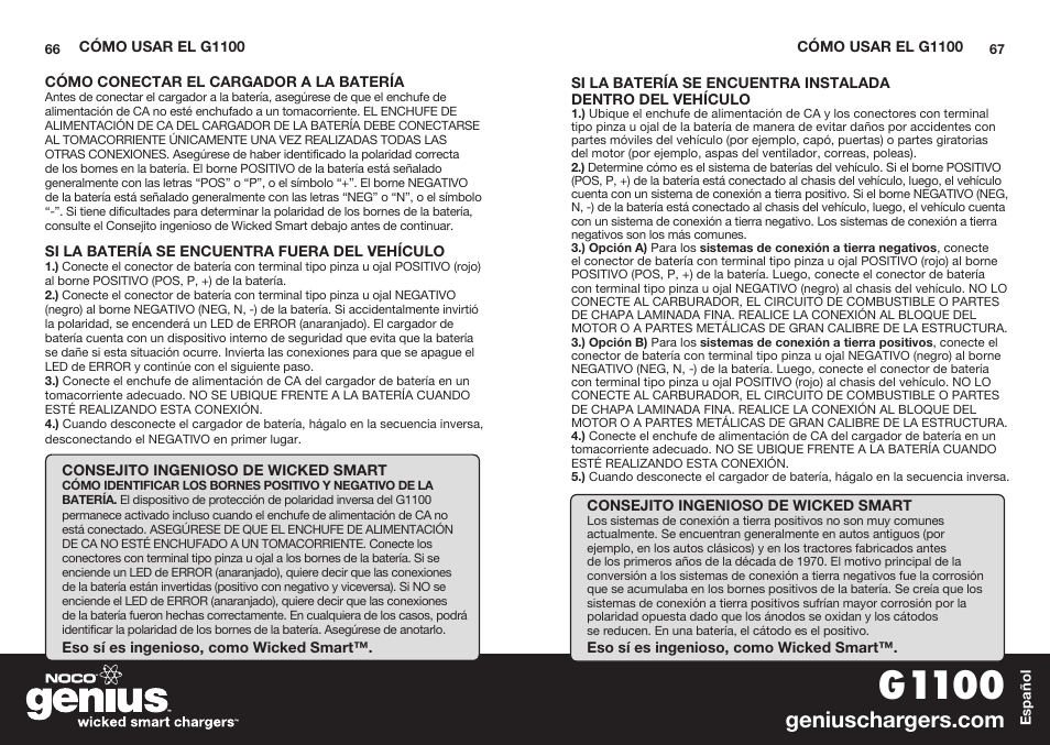 G1100 | NOCO Genius G1100 User Manual | Page 35 / 44