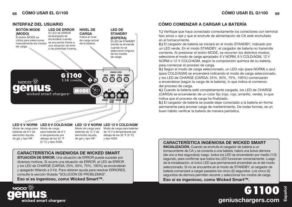 G1100 | NOCO Genius G1100 User Manual | Page 36 / 44