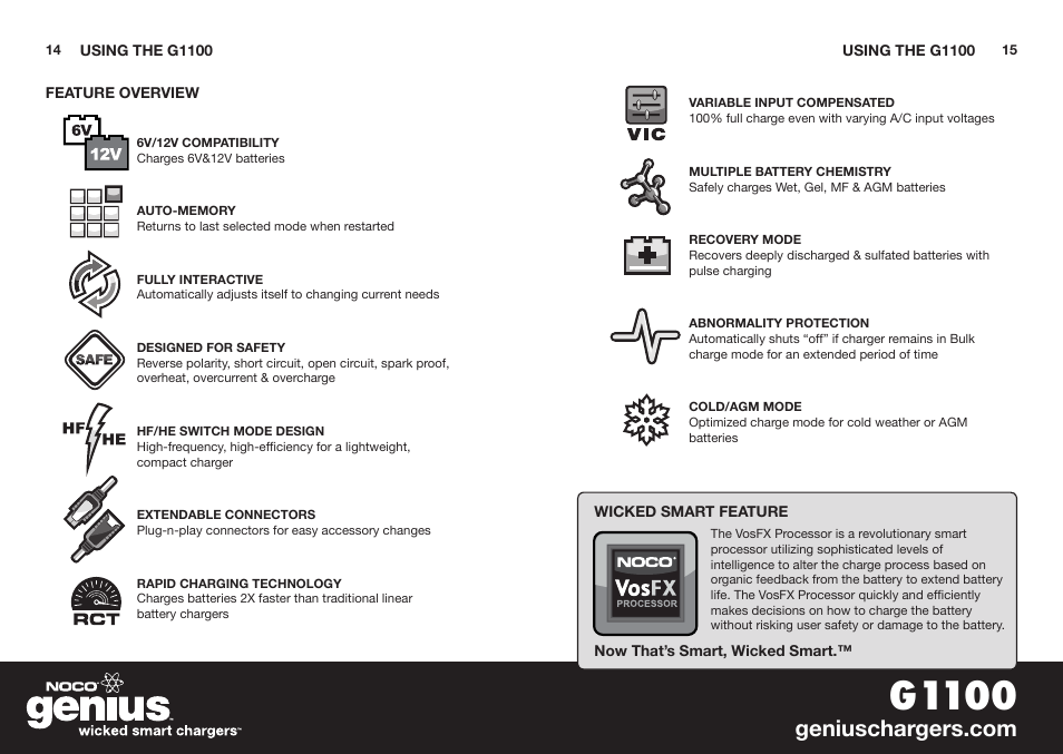 G1100 | NOCO Genius G1100 User Manual | Page 9 / 44