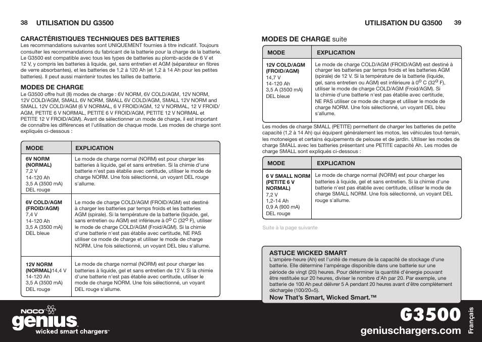 G3500 | NOCO Genius G3500 User Manual | Page 21 / 47