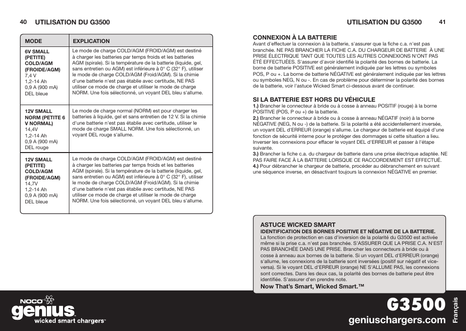 G3500 | NOCO Genius G3500 User Manual | Page 22 / 47