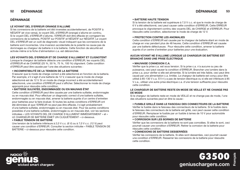 G3500 | NOCO Genius G3500 User Manual | Page 28 / 47
