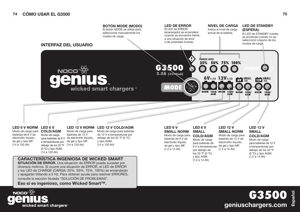 G3500 | NOCO Genius G3500 User Manual | Page 39 / 47