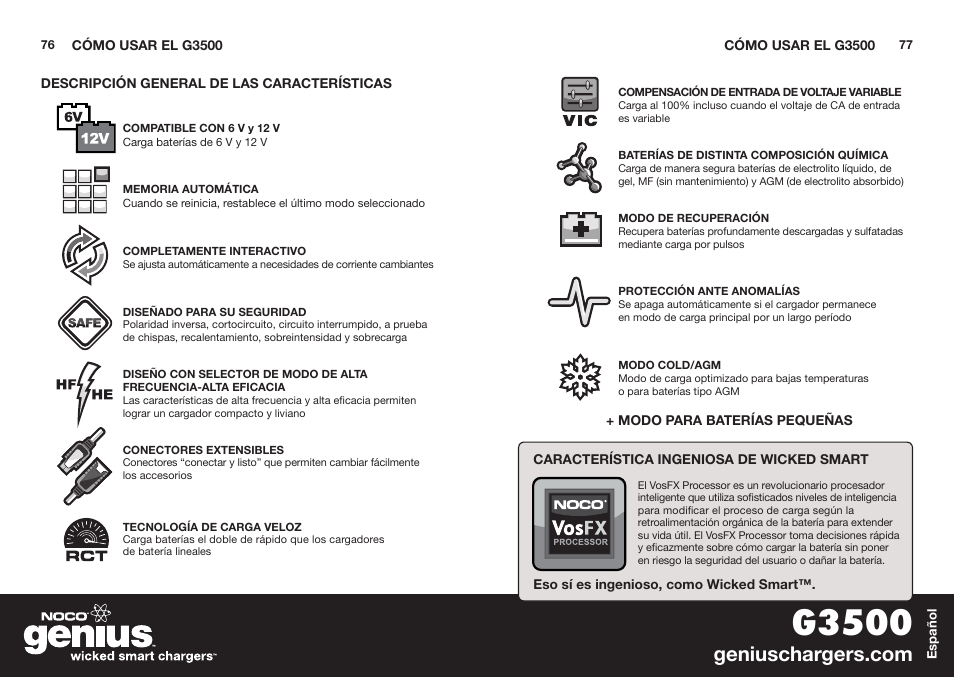 G3500 | NOCO Genius G3500 User Manual | Page 40 / 47