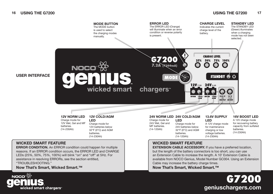 G7200 | NOCO Genius G7200 User Manual | Page 10 / 52