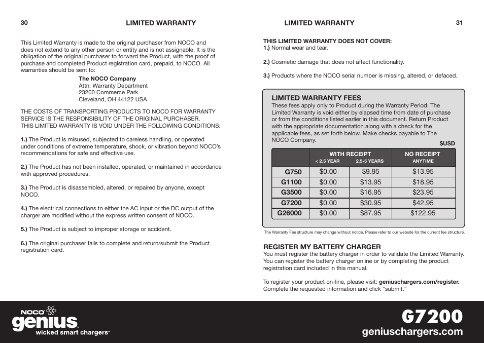 G7200 | NOCO Genius G7200 User Manual | Page 17 / 52