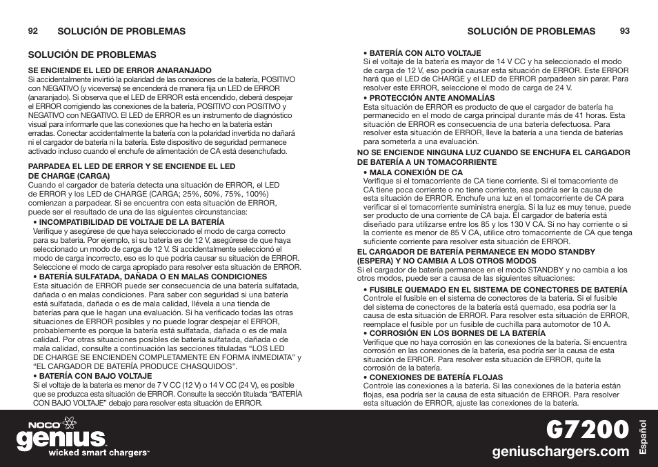 G7200 | NOCO Genius G7200 User Manual | Page 48 / 52