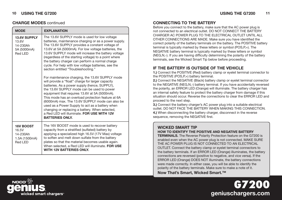 G7200 | NOCO Genius G7200 User Manual | Page 7 / 52