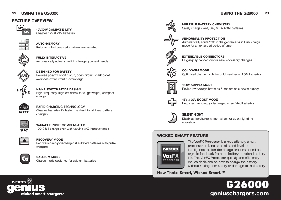 NOCO Genius G26000 User Manual | Page 13 / 58